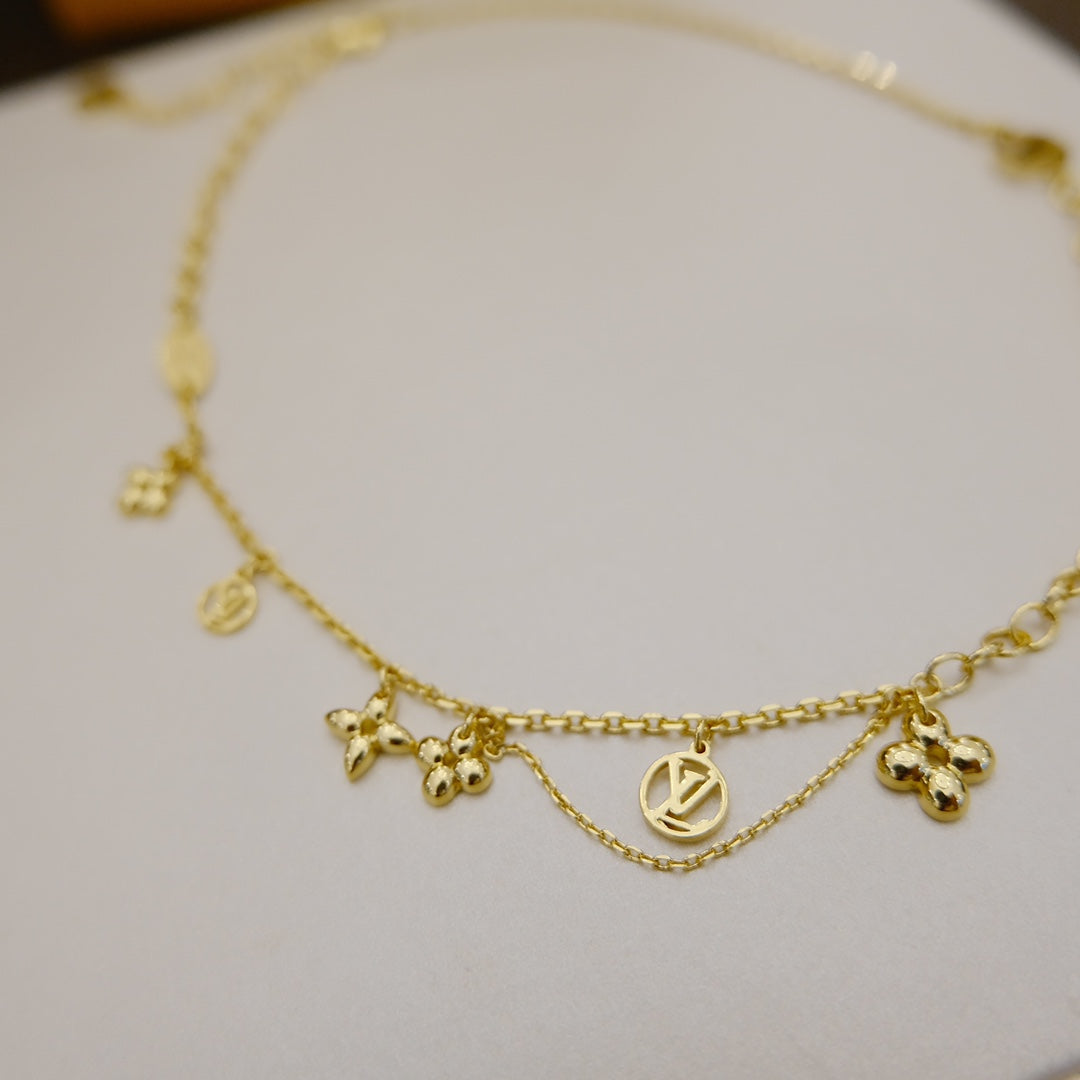 [Clover Jewelry]BLOOMING SUPPLE NECKLACE BRASS