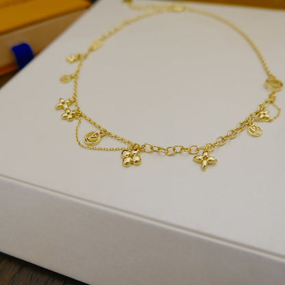 [Clover Jewelry]BLOOMING SUPPLE NECKLACE BRASS
