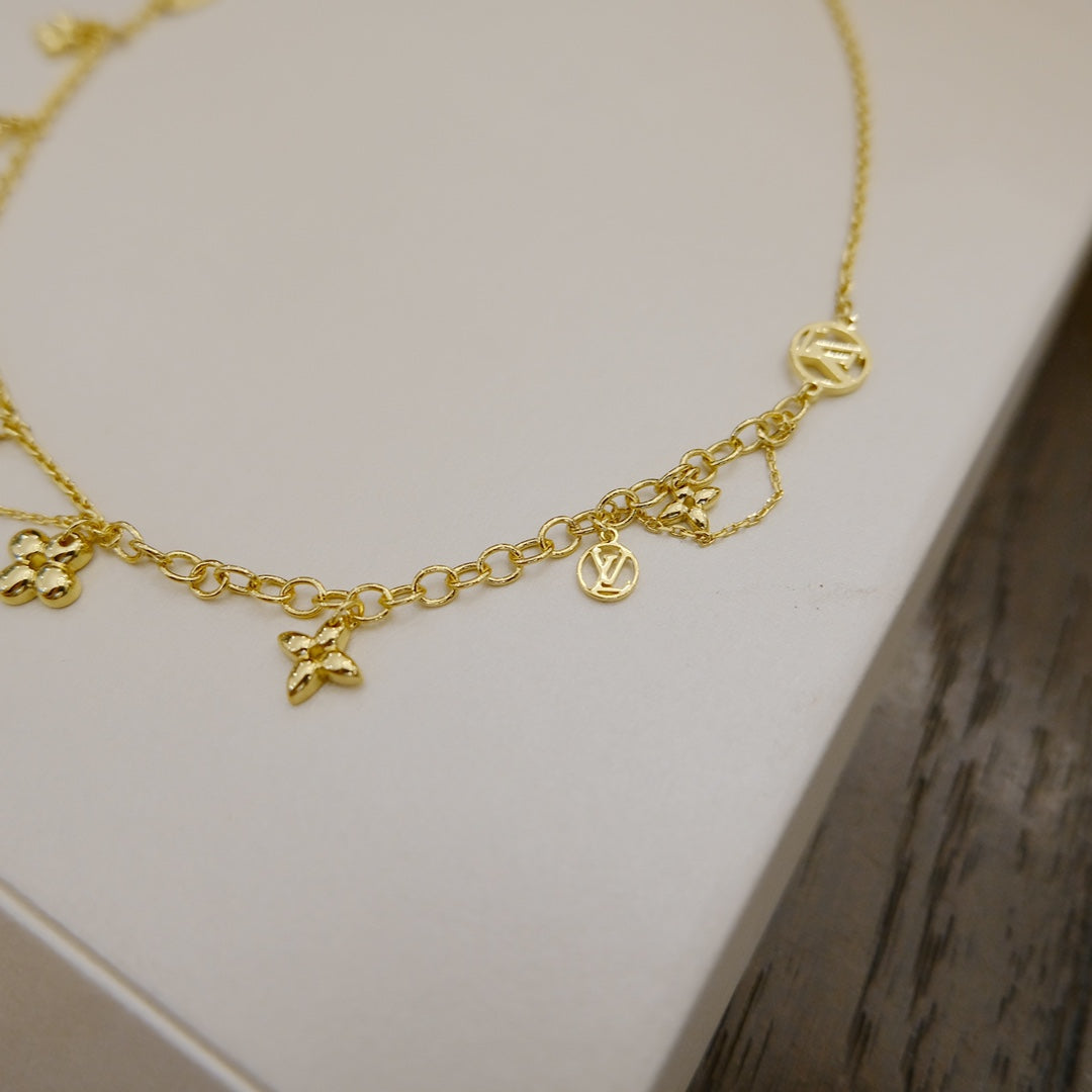 [Clover Jewelry]BLOOMING SUPPLE NECKLACE BRASS