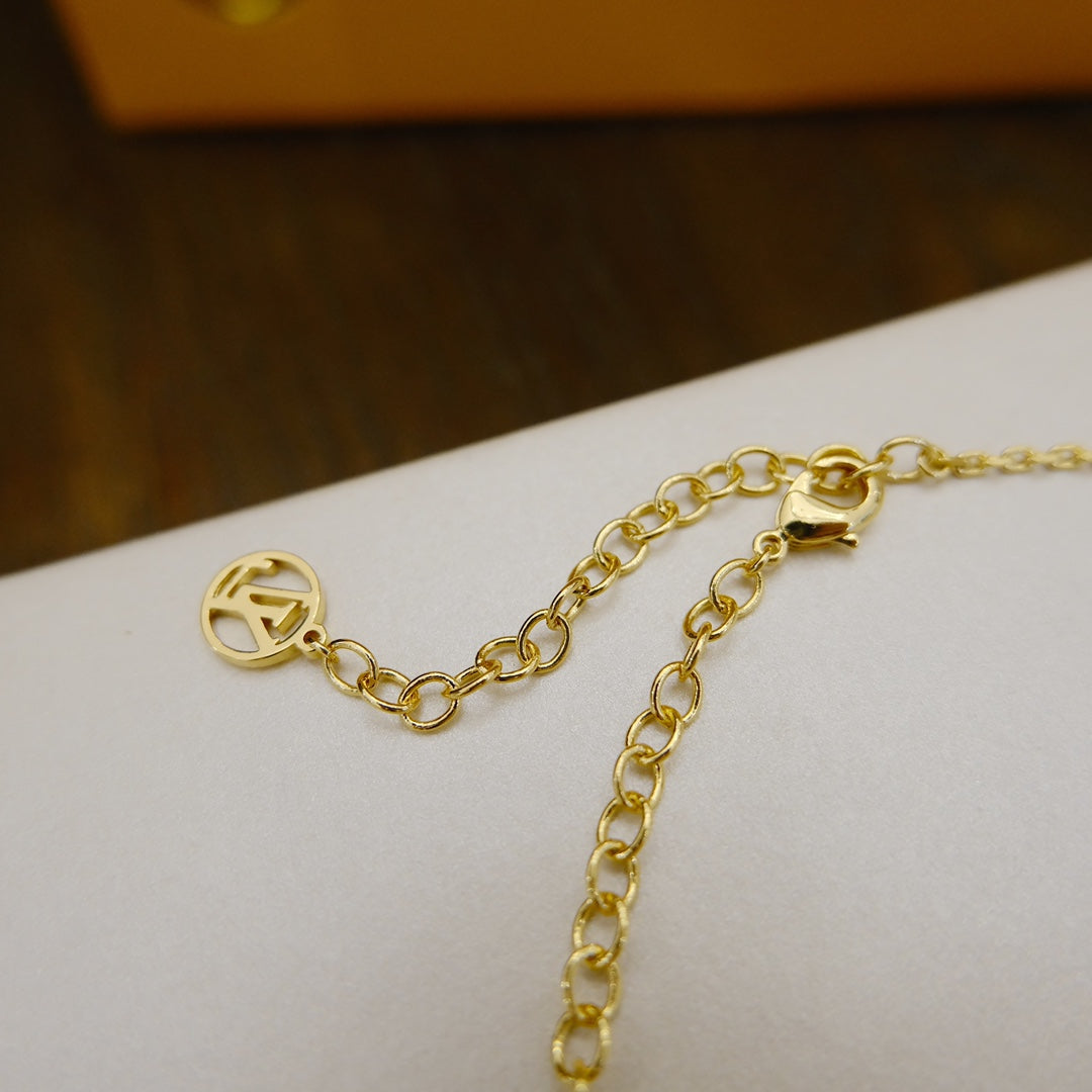 [Clover Jewelry]BLOOMING SUPPLE NECKLACE BRASS
