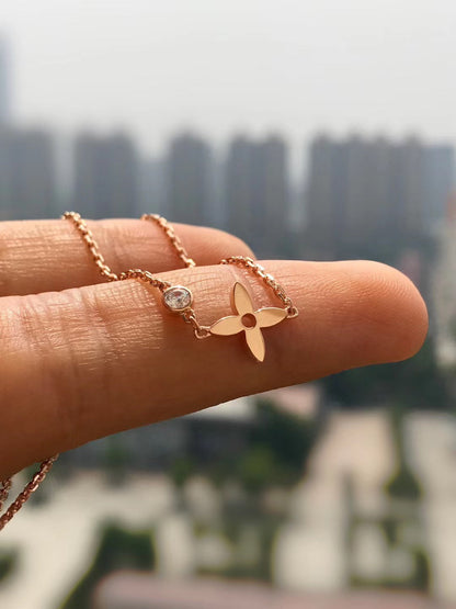 [Clover Jewelry]BLOSSOM PENDANT PINK GOLD AND DIAMOND