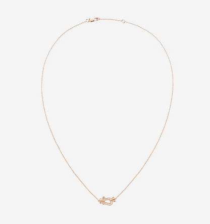 [Clover Jewelry]FORCE 10 DIAMOND PINK GOLD NECKLACE MINI MODEL