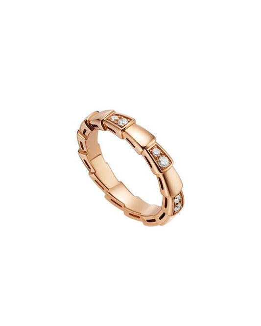 [Clover Jewelry]SERPENTI RING PINK GOLD  3MM