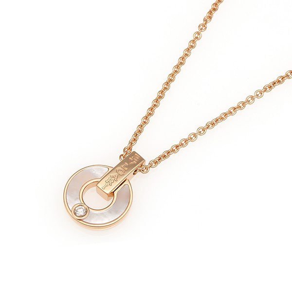 [Clover Jewelry]GARI NECKLACE PINK GOLD MOP