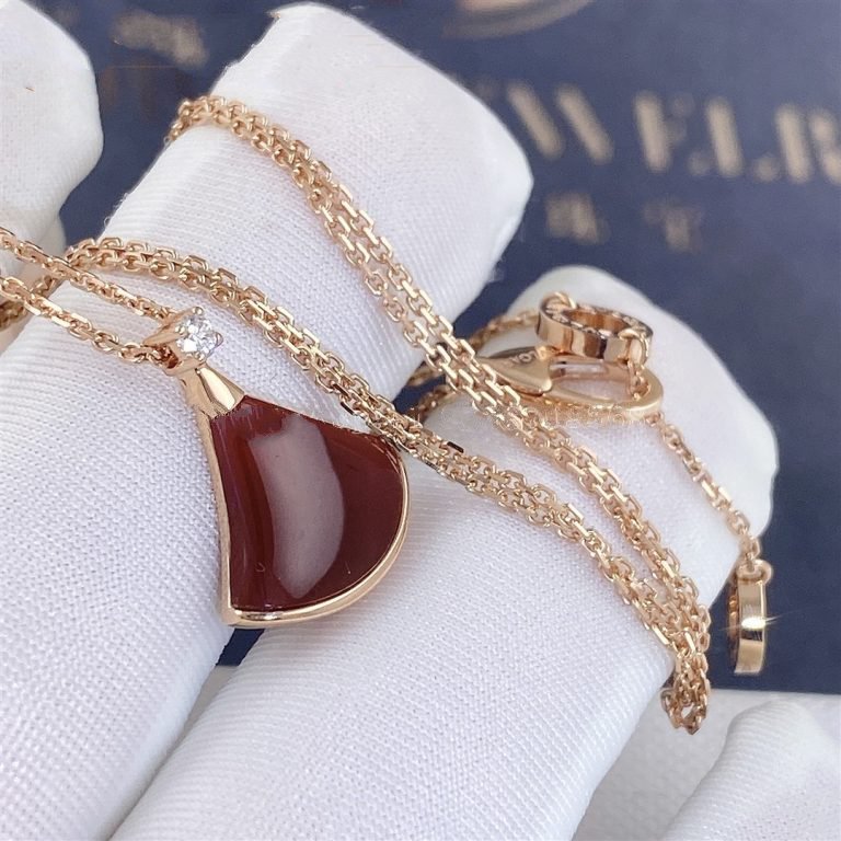 [Clover Jewelry]DREAM NECKLACE CARNELIAN 1 DIAMOND