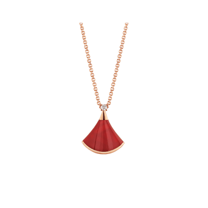 [Clover Jewelry]DREAM NECKLACE CARNELIAN 1 DIAMOND
