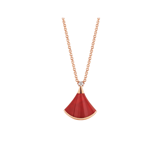 [Clover Jewelry]DREAM NECKLACE CARNELIAN 1 DIAMOND