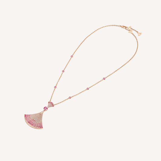 [Clover Jewelry]DREAM NECKLACK DIAMOND PINK GOLD