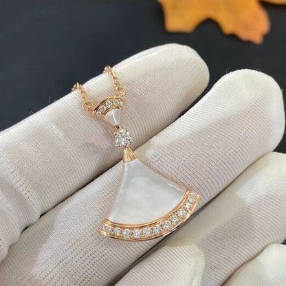 [Clover Jewelry]DREAM NECKLACE MOP PINK GOLD DIAMOND