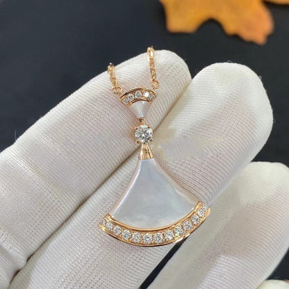[Clover Jewelry]DREAM NECKLACE MOP PINK GOLD DIAMOND