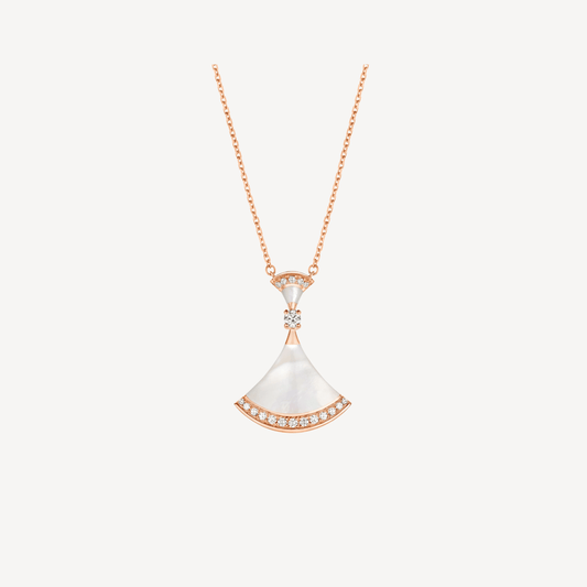 [Clover Jewelry]DREAM NECKLACE MOP PINK GOLD DIAMOND