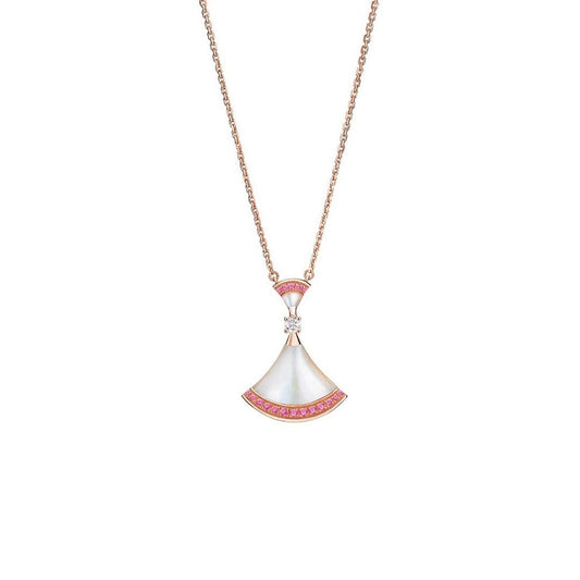 [Clover Jewelry]DREAM NECKLACE MOP PINK DIAMOND