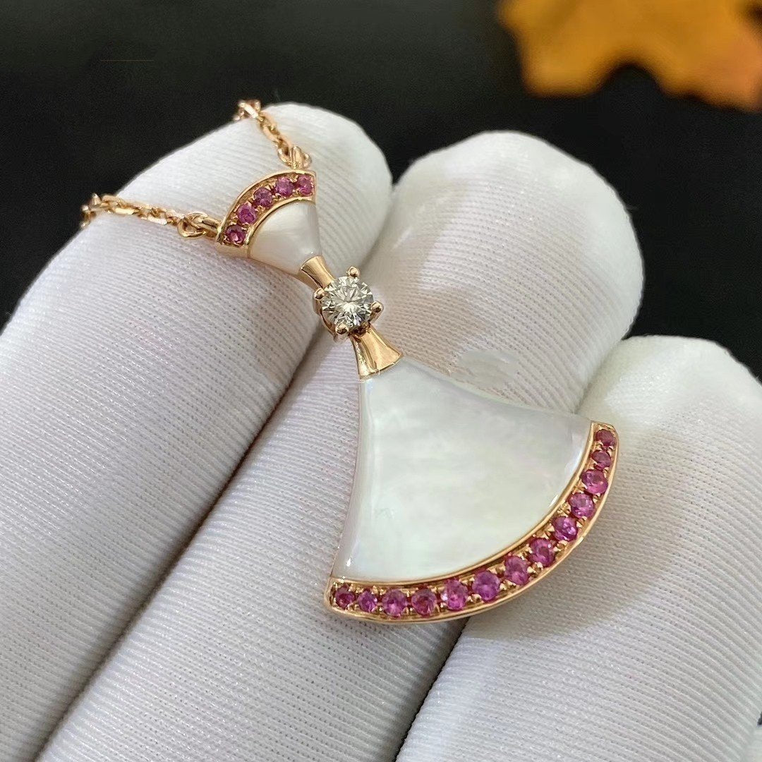[Clover Jewelry]DREAM NECKLACE MOP PINK DIAMOND