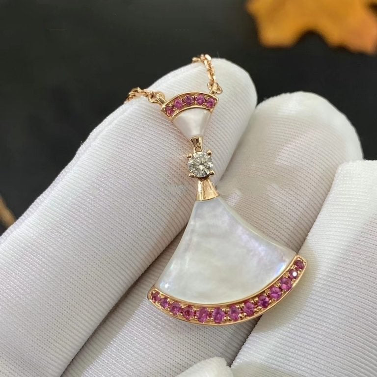 [Clover Jewelry]DREAM NECKLACE MOP PINK DIAMOND