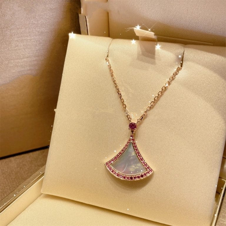 [Clover Jewelry]DREAM NECKLACE MOP DIAMOND PINK