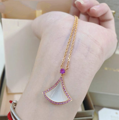 [Clover Jewelry]DREAM NECKLACE MOP DIAMOND PINK