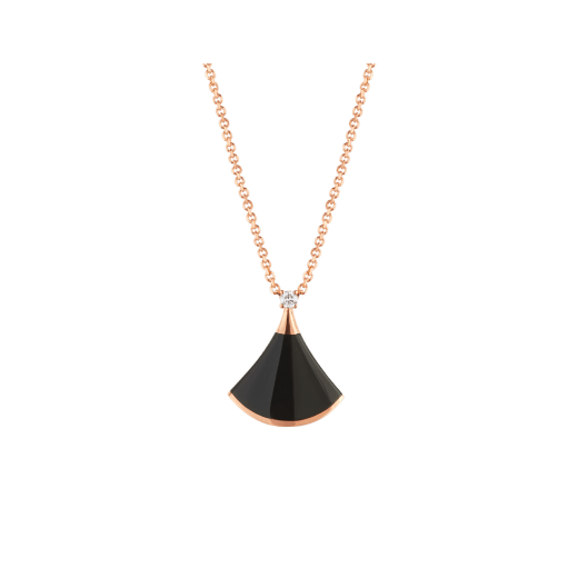 [Clover Jewelry]DREAM NECKLACE ONYX 1 DIAMOND