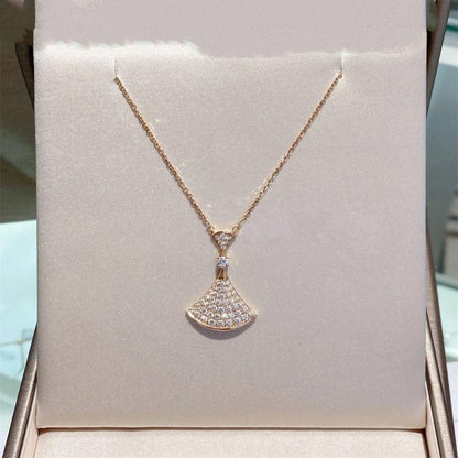 [Clover Jewelry]DREAM NECKLACE PINK GOLD FULL DIAMOND