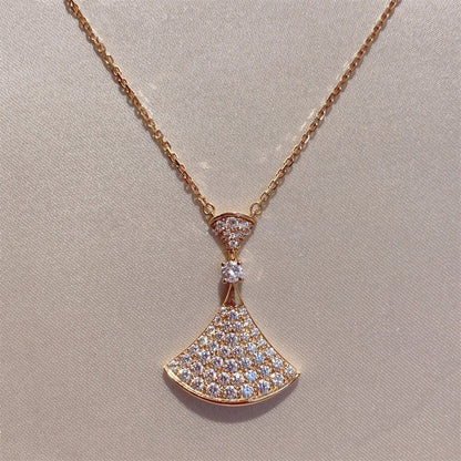 [Clover Jewelry]DREAM NECKLACE PINK GOLD FULL DIAMOND
