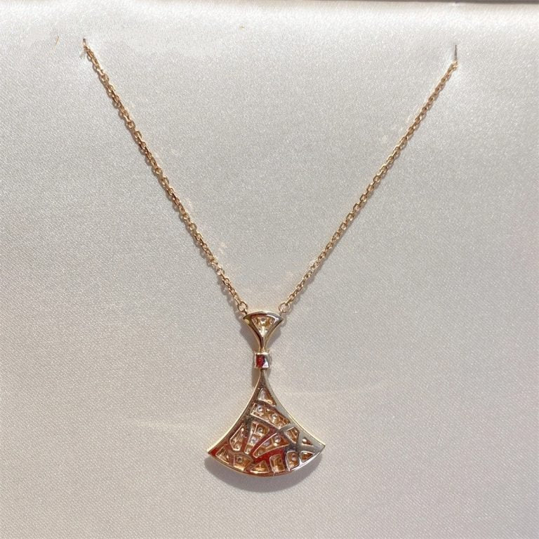 [Clover Jewelry]DREAM NECKLACE PINK GOLD FULL DIAMOND