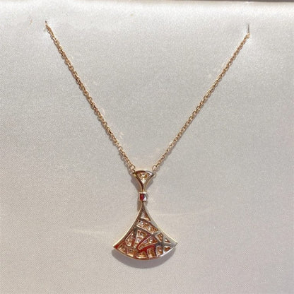 [Clover Jewelry]DREAM NECKLACE PINK GOLD FULL DIAMOND