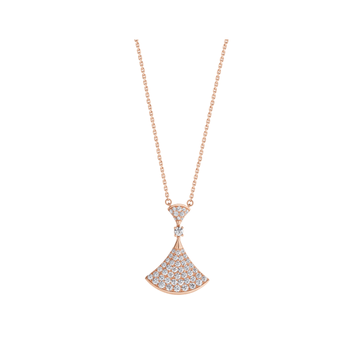 [Clover Jewelry]DREAM NECKLACE PINK GOLD FULL DIAMOND