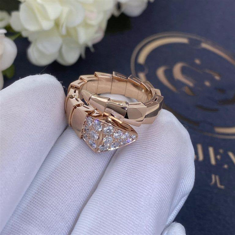 [Clover Jewelry]SERPENTI RING PINK GOLD DIAMOND