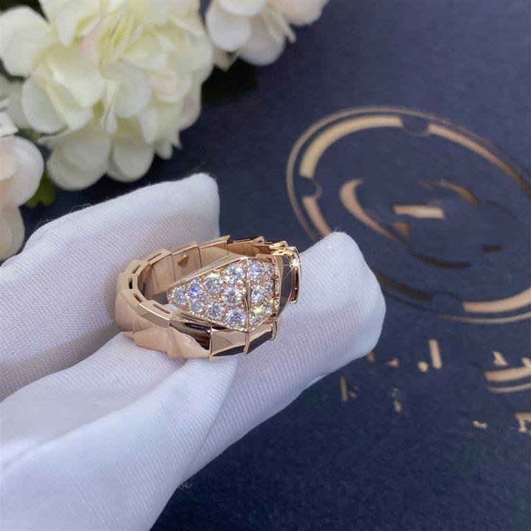 [Clover Jewelry]SERPENTI RING PINK GOLD DIAMOND