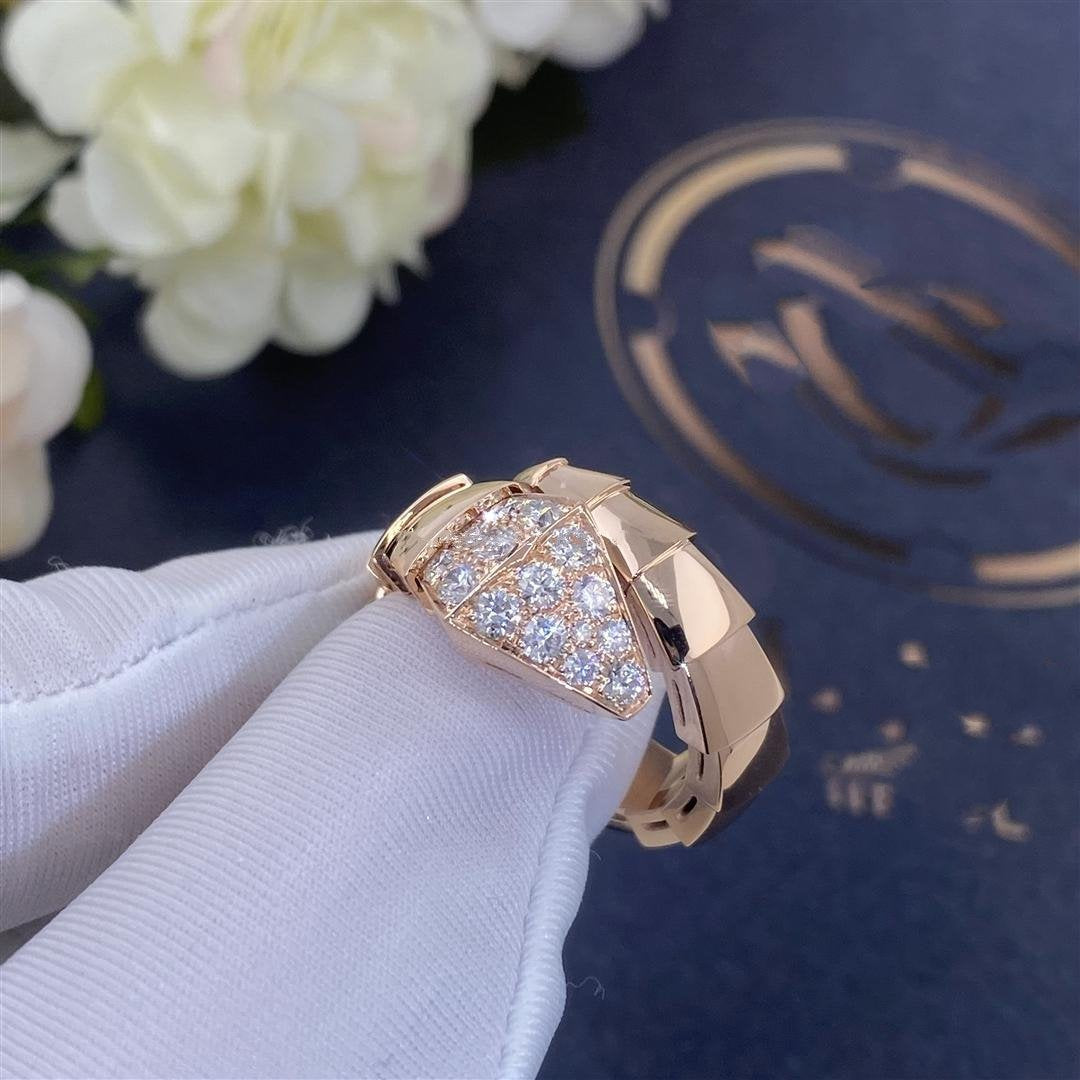 [Clover Jewelry]SERPENTI RING PINK GOLD DIAMOND
