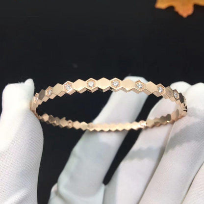 [Clover Jewelry]BEE LOVE PINK GOLD DIAMOND BRACELET