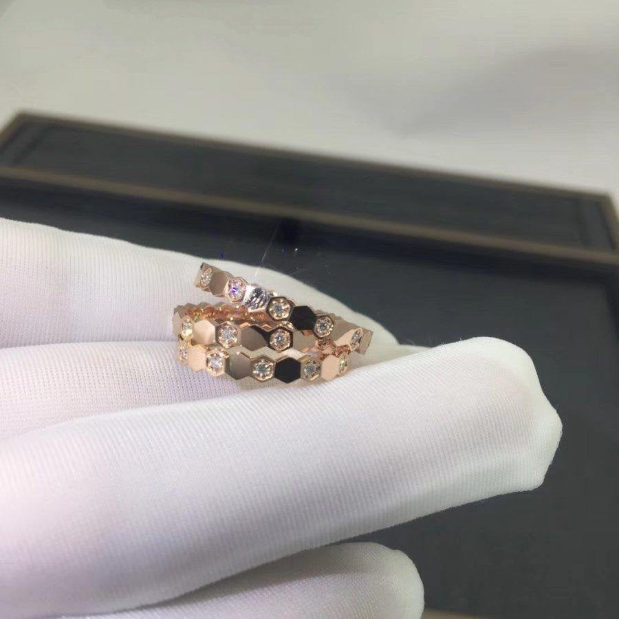 [Clover Jewelry]BEE LOVE RING PINK GOLD DIAMOND