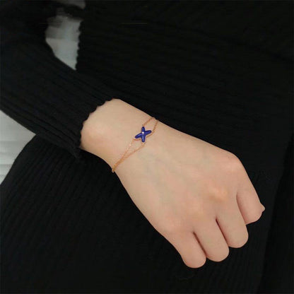 [Clover Jewelry]Hollow Design Four-Leaf Clover Flower Shape Ring