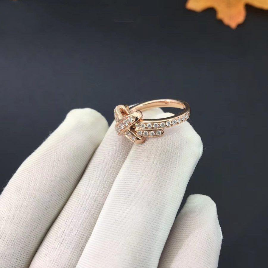 [Clover Jewelry]JEUX DE RING PINK GOLD DIAMOND