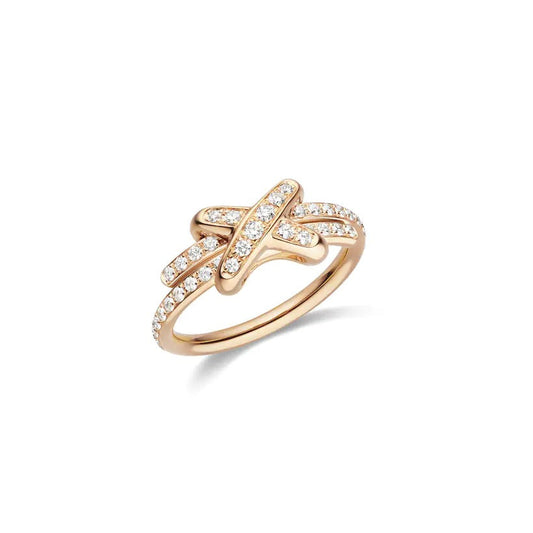[Clover Jewelry]JEUX DE RING PINK GOLD DIAMOND