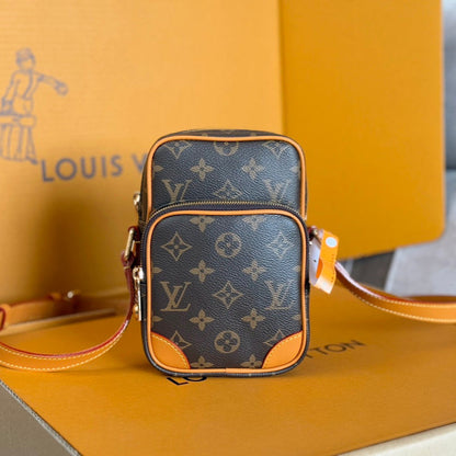 LV 25S AMAZONE BAG 20 IN DARK BROWN MONOGRAM CALFSKIN GOLD HARDWARE