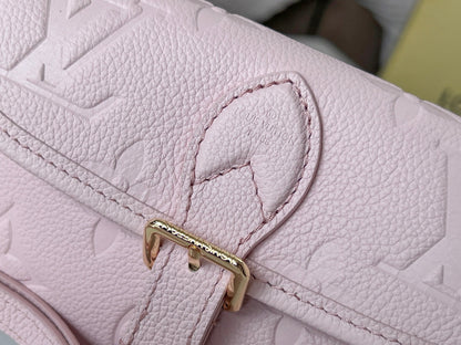LV 25S MINI NANO DIANE 19 IN PINK MONOGRAM EMPREINTE LEATHER GOLD HARDWARE