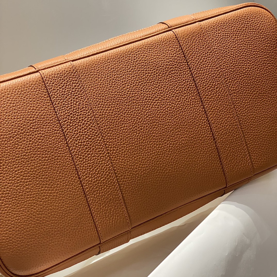 GARDEN PARTY 36 IN MULTICOLOR TOILE H CANVAS GOLD CALFSKIN TROPICAL STREETLINE ILLUSTRATION