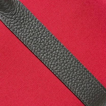 GARDEN PARTY 30CM IN RED TOILETS COTTON CANVAS AND DARK BROWN CALFSKIN PINK ON SIDE OTHER