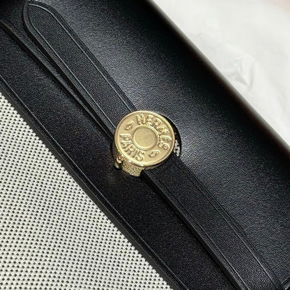 HERMES 25S MINI HERBAG 20 IN SAGE GRAY CANVAS GOLD HARDWARE