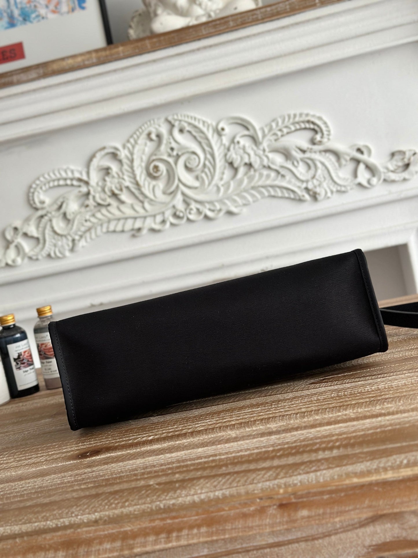 ZIP CABINE 31 BAG IN BLACK CANVAS AND CALFSKIN