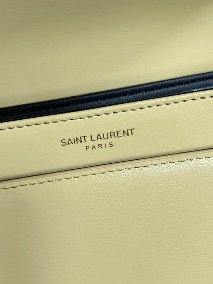 SOLFERINO SMALL SATCHEL 19 IN CANARY YELLOW CALFSKIN GOLD HARDWARE