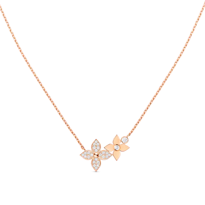 [Clover Jewelry]STAR BLOSSOM NECKLACE PINK GOLD DIAMONDS