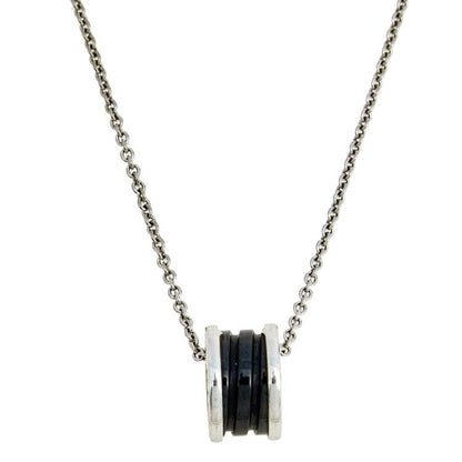 [Clover Jewelry]ZERO 1 BLACK CERAMIC SILVER NECKLACE