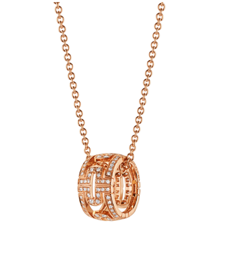 [Clover Jewelry]PARENTESI NECKLACE PINK GOLD DIAMOND