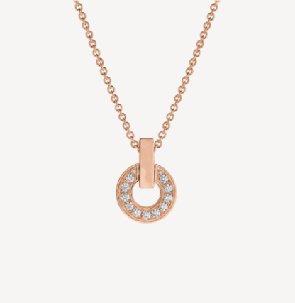 [Clover Jewelry]GARI NECKLACE PINK GOLD DIAMOND