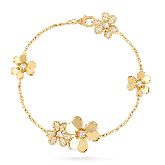 [Clover Jewelry]FRIVOLE GOLD 5 FLOWERS BRACELET